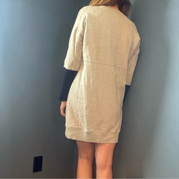 Madewell Jumpstart Oversize Sweatshirt Dress size Medium Armpit - Picture 4 of 12